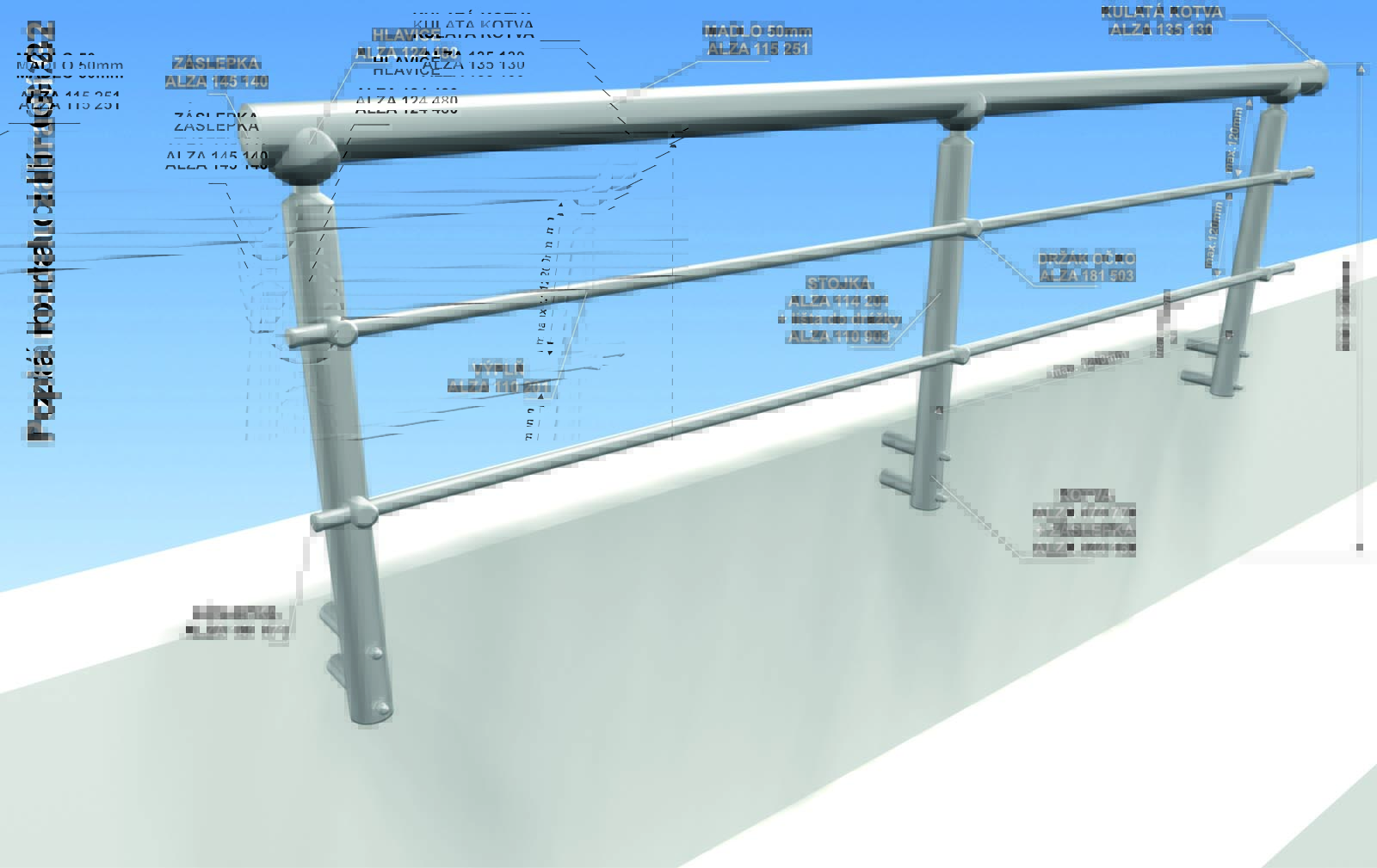  Zábradlí na terasu model G2